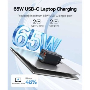 شارژر دیواری فست شارژ باسئوس مدل GAN6 Pro توان 65 وات